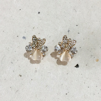 Stud Earrings - Pearlescent Butterfly 