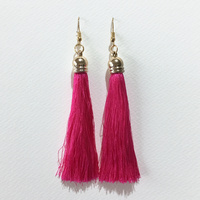 Tassel Earrings - Hot Pink