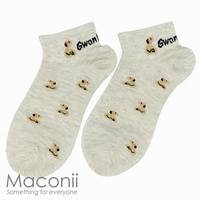 Socks - Swan Pattern Cream