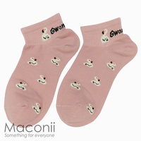 Socks - Swan Pattern Pink