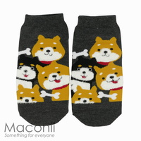 Socks - Shiba Inu Dark Grey