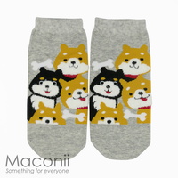 Socks - Shiba Inu Light Grey