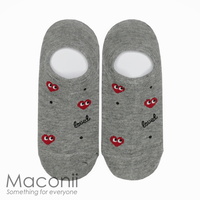 Socks - Heart Pattern Grey