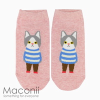 Socks - Dressed Cat Pink