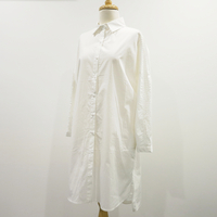 Shirt Dress with Lace Detail - White