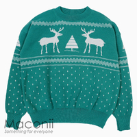 Christmas Jumper - Simple Reindeers Green