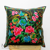 Embroidered Cushion Cover - Nature's Treasure #006